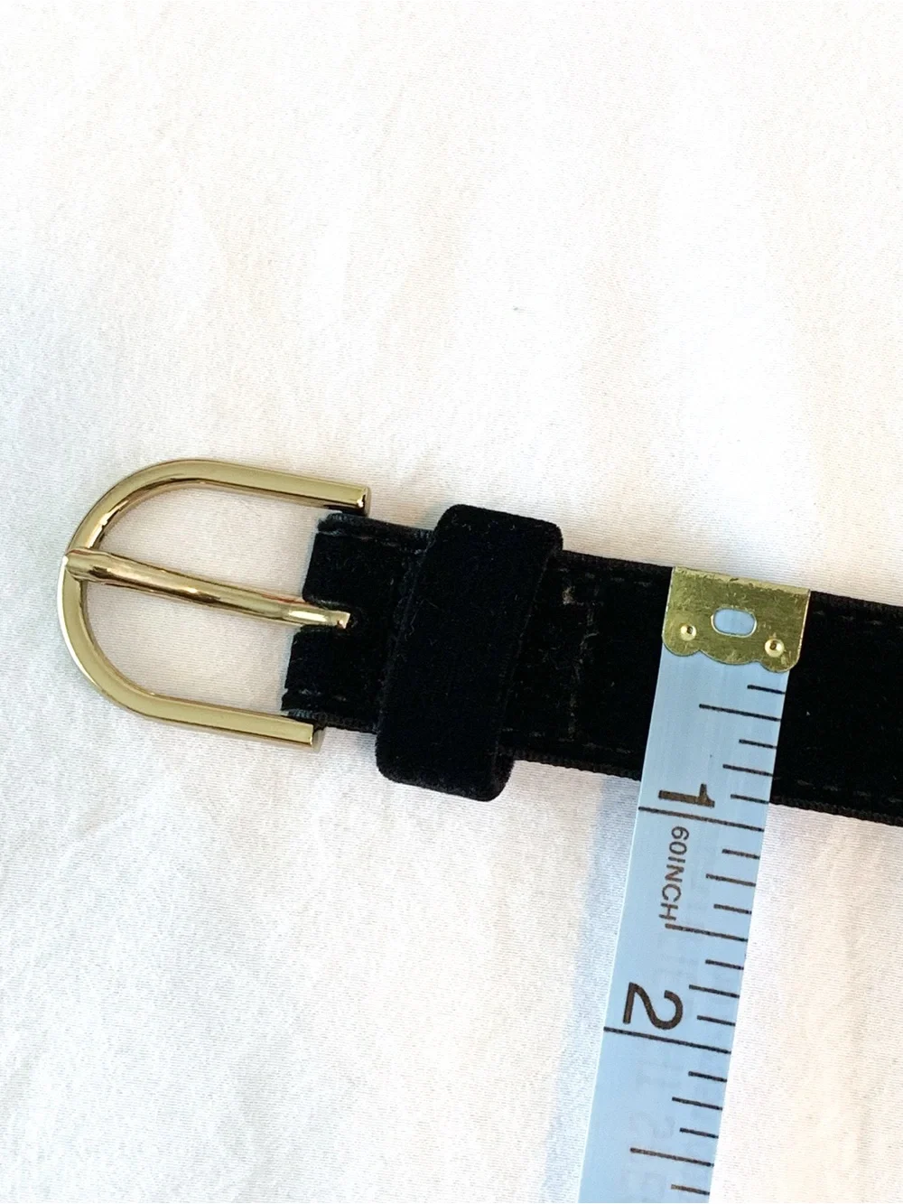 Black velvet belt by Banana Republic women’s trouser belt silver buckle large